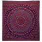 Colcha Doble de Algodón + Colgante de Pared - Mandala Clásico - Morado