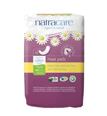 Compresa regular (maxi pads) 14 unidades Natracare