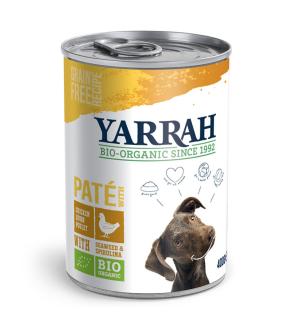 Pate de Pollo con espirulina y algas para perros bio 400g Yarrah