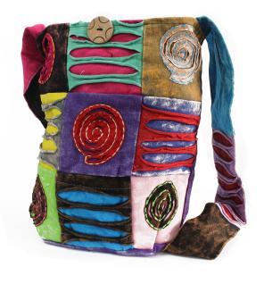 Bolso Étnico Estilo Hippie - Púrpura / espiral