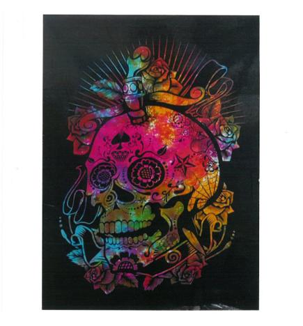 Arte de pared de algodón - Dia de la calavera muerta