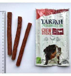 Sticks masticables para perros de ternera y algas bio 33g Yarrah