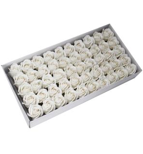 Flor de manualidades deco mediana - Blanca