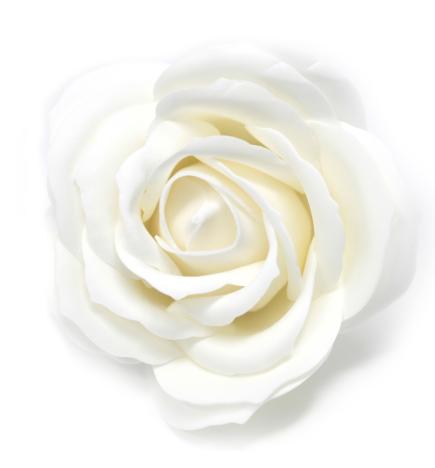 Flor de manualidades deco grande - blanca