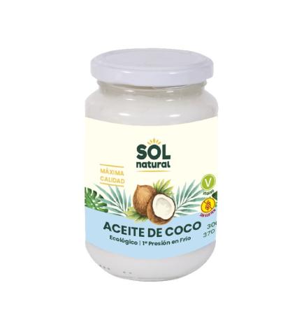 Aceite de coco virgen extra bio 370ml Sol Natural