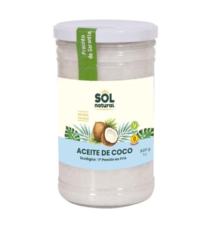 Aceite de coco virgen extra bio 1L Sol Natural