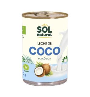 Leche de coco para cocinar lata Bio 400ml Sol Natural