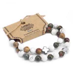 2 Pulseras con Piedras Preciosas - Paz