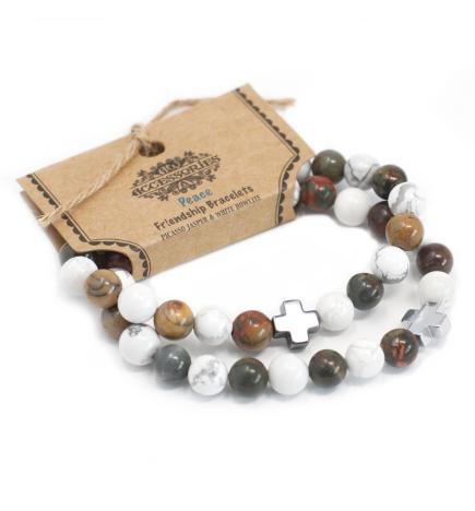 2 Pulseras con Piedras Preciosas - Paz