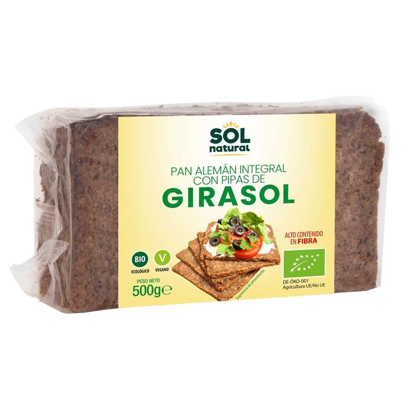 Pan aleman centeno integral con pipas de girasol bio 500g Sol natural