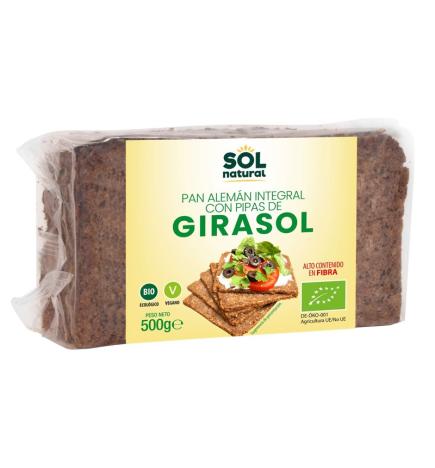 Pan aleman centeno integral con pipas de girasol bio 500g Sol natural