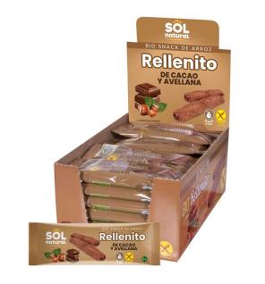 Rellenito de choco y avellanas bio sin gluten 24x25g Sol Natural