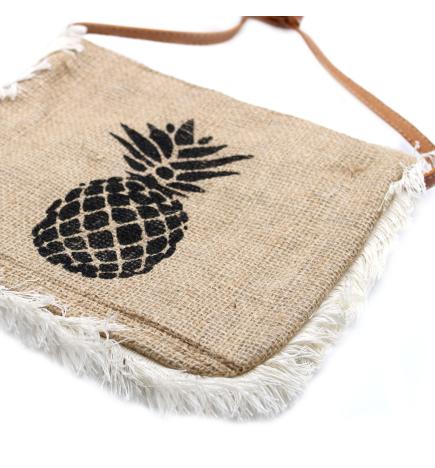 Bolso con flecos - Estampado Piña