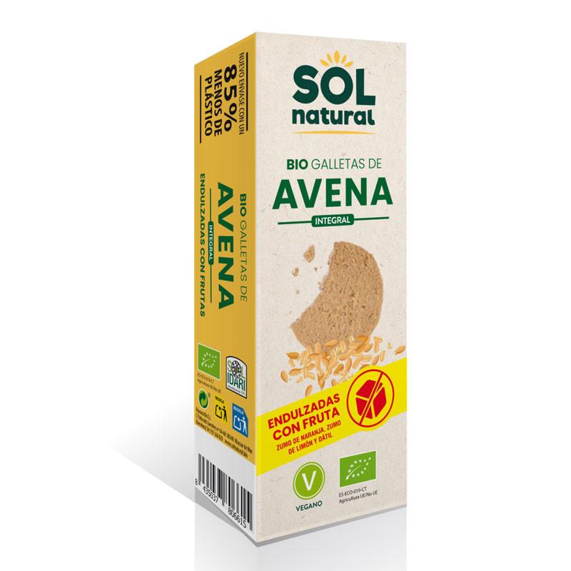 Galletas de avena endulzadas con frutas bio 175g Sol natural