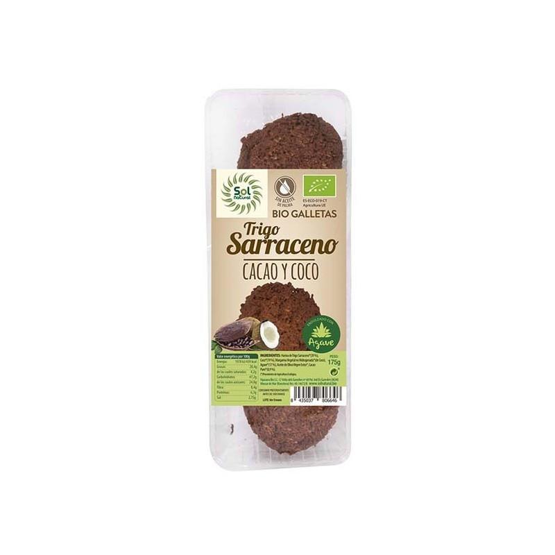 Galletas sarraceno coco cacao bio 175g Sol Natural